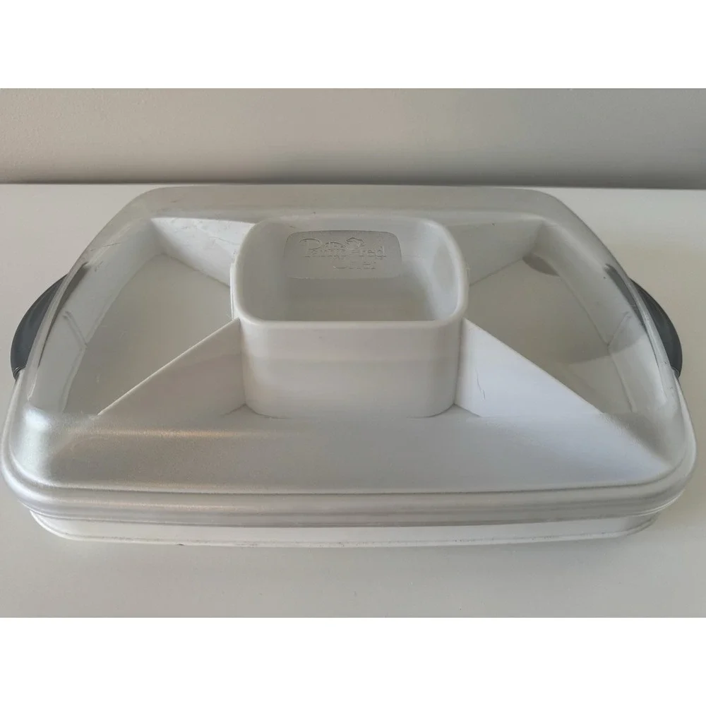 Pampered Chef Chillzanne Rectangle Server with Lid 2781 Deviled Egg /Veggie Tray